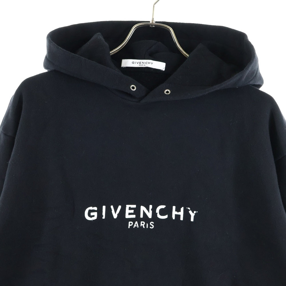 GIVENCHY ダメージ加工 ブラックスウェット GIVENCHY ダメージ加工