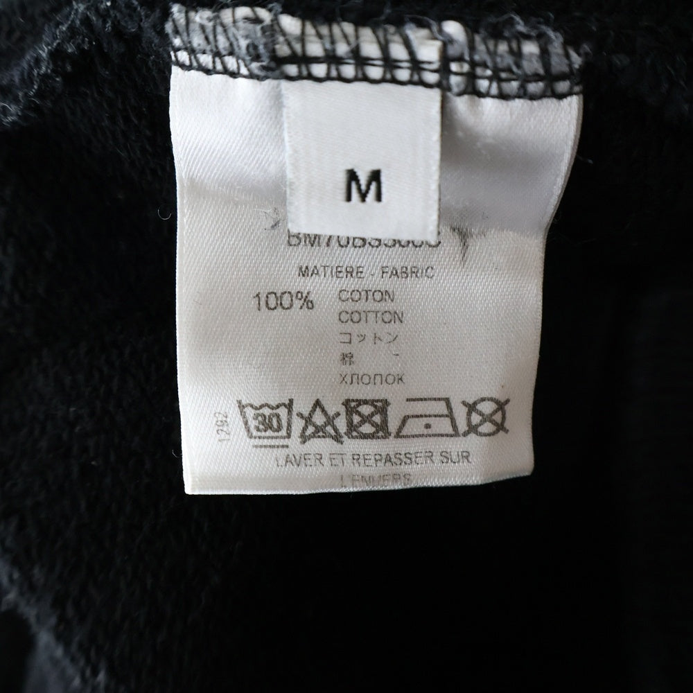 GIVENCHY(ジバンシィ) ダメージ加工ロゴプリントフーデッドプルオーバースウェットパーカー ブラック BM70BS306C
