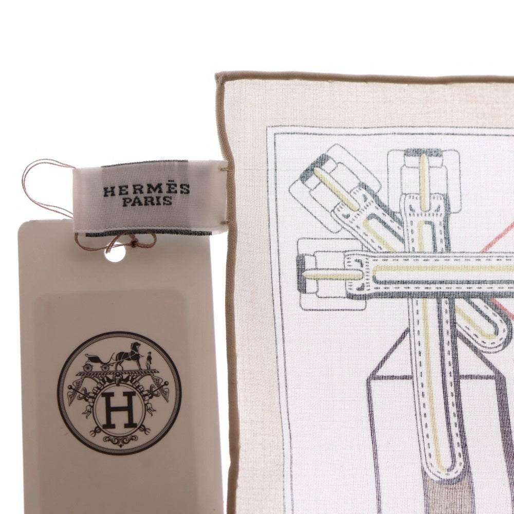 HERMES(エルメス) カレ45 サングルアンフィネス シルクスカーフ ホワイト