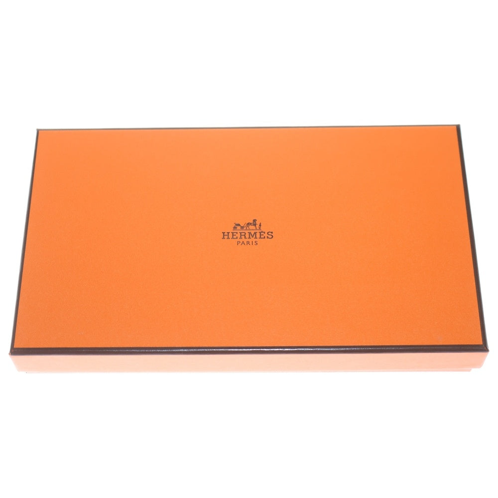 HERMES(エルメス) アザップロング シルクイン ロングウォレット 長財布 カードケース ベージュ系 エプソン U刻印 シルバー金具