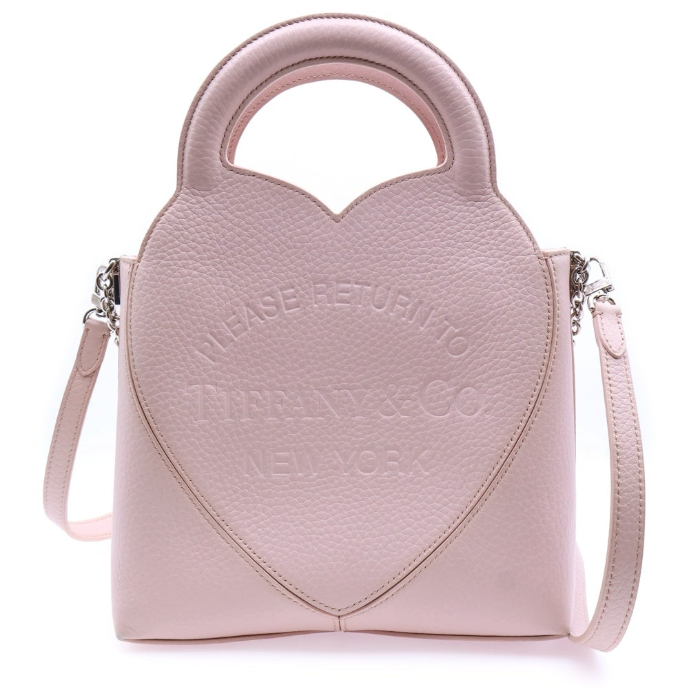 TIFFANY & Co.(ティファニー) リターントゥティファニー 2WAYハンドバッグ ショルダーバッグ チェーンバッグ ピンク レザー シルバー金具