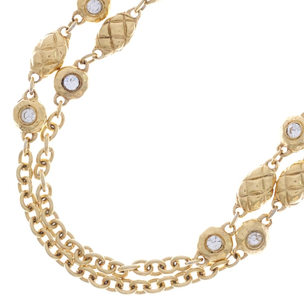 CHANEL(シャネル) チェーンネックレス ラインストーン ゴールド ヴィンテージ ペンダント