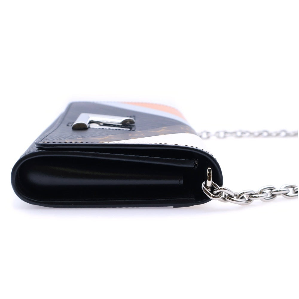 LOUIS VUITTON(ルイヴィトン) エピ ポルトフォイユ ツイスト チェーン ウォレット 財布 ショルダーバッグ ブラック×PVCレザー M67798