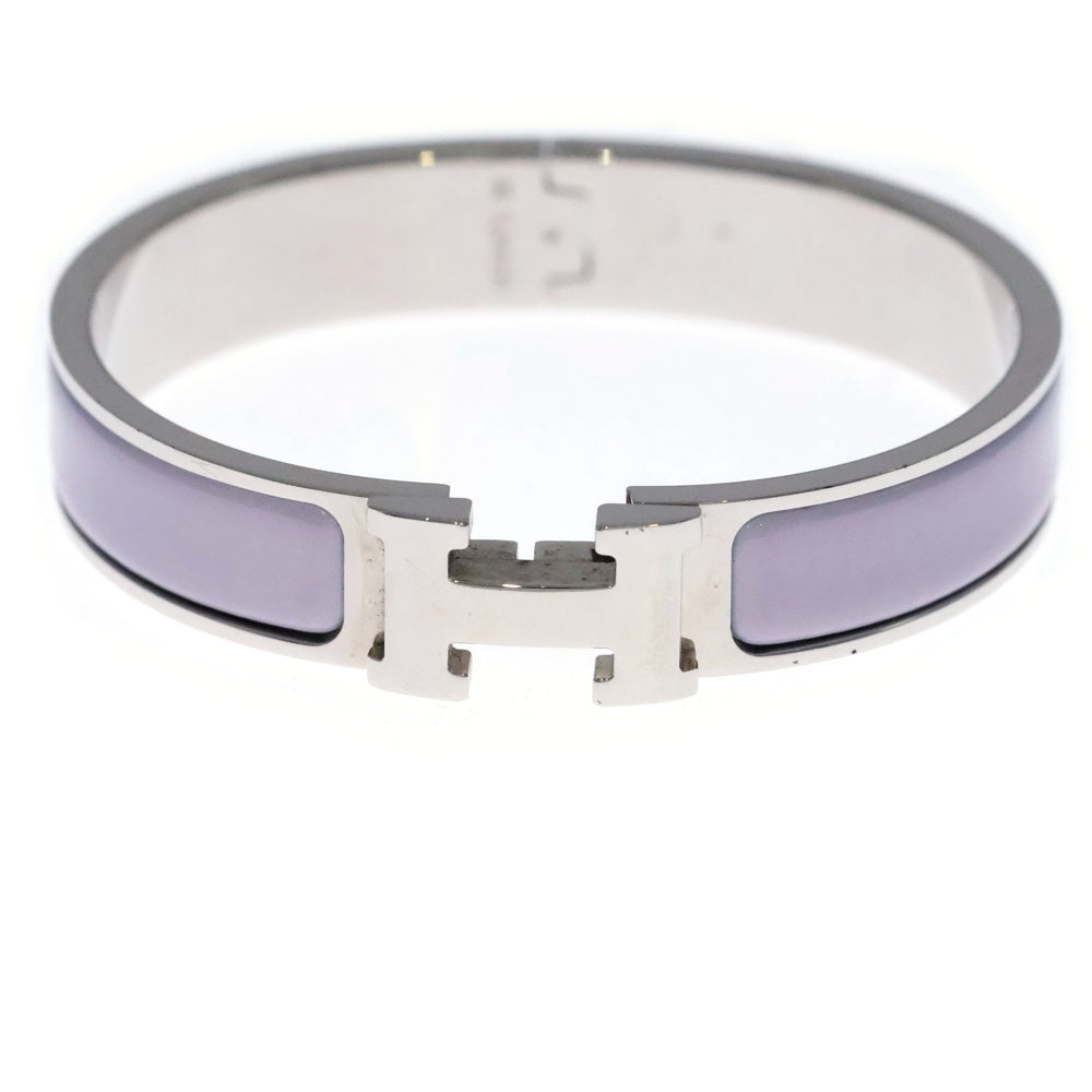 HERMES(エルメス) クリッククラックPM バングル ブレスレット パープル×シルバー メタル