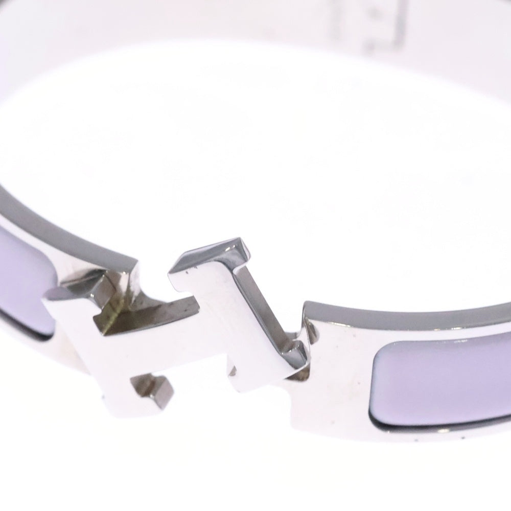 HERMES(エルメス) クリッククラックPM バングル ブレスレット パープル×シルバー メタル