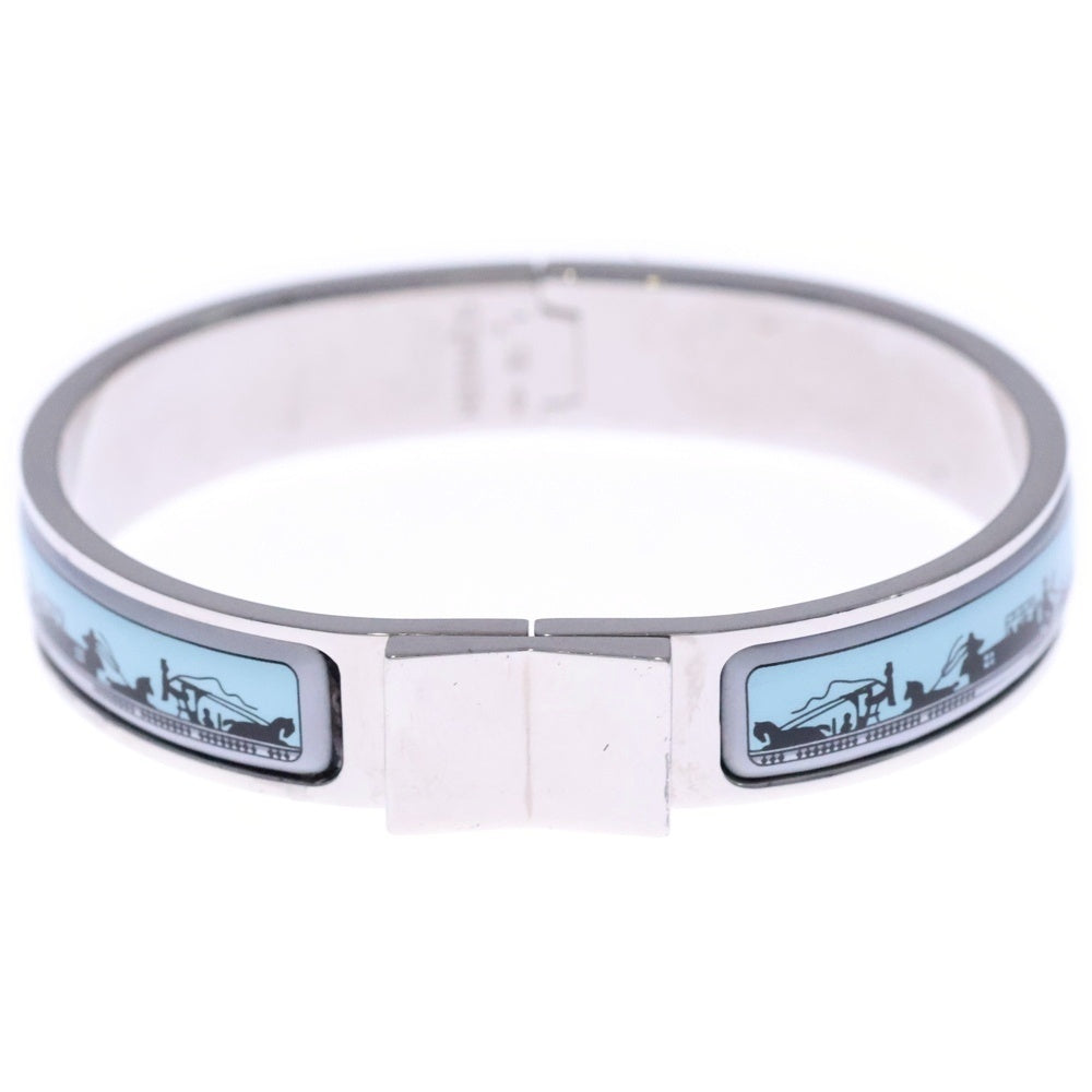 HERMES(エルメス) エマイユPM クリッククラック シルバー ブレスレット ライトブルー メタル