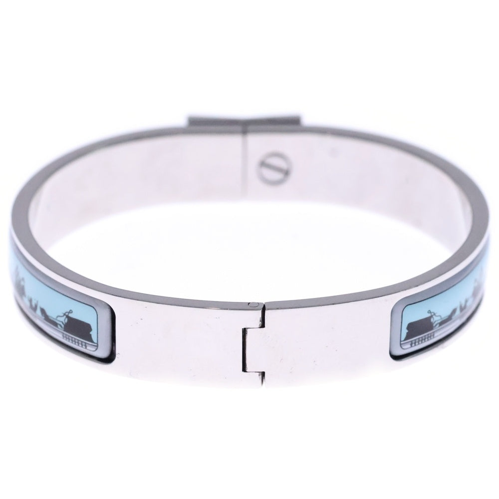 HERMES(エルメス) エマイユPM クリッククラック シルバー ブレスレット ライトブルー メタル