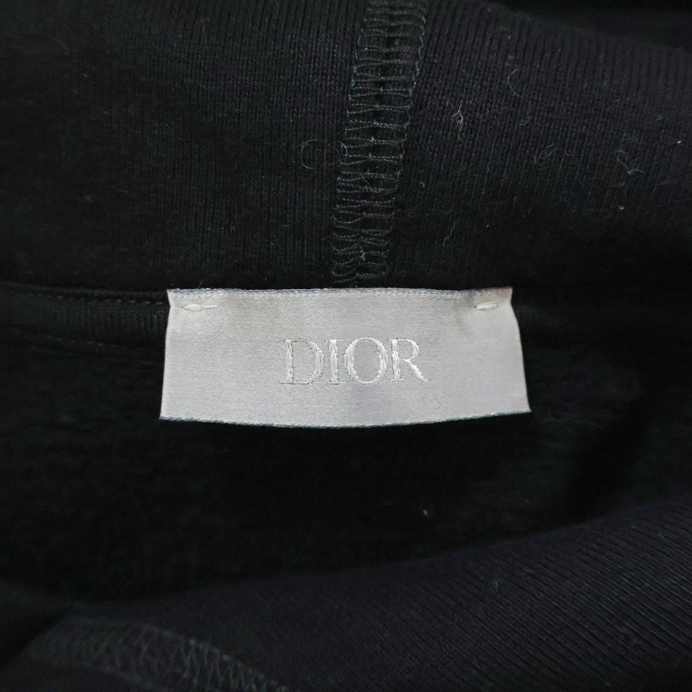 Christian Dior(クリスチャンディオール) 21AW ×KENNY SCHARF ケニーシャーフ グラフィック ロゴ刺繍 プルオーバースウェットパーカー フーディー ブラック 193J688B0531