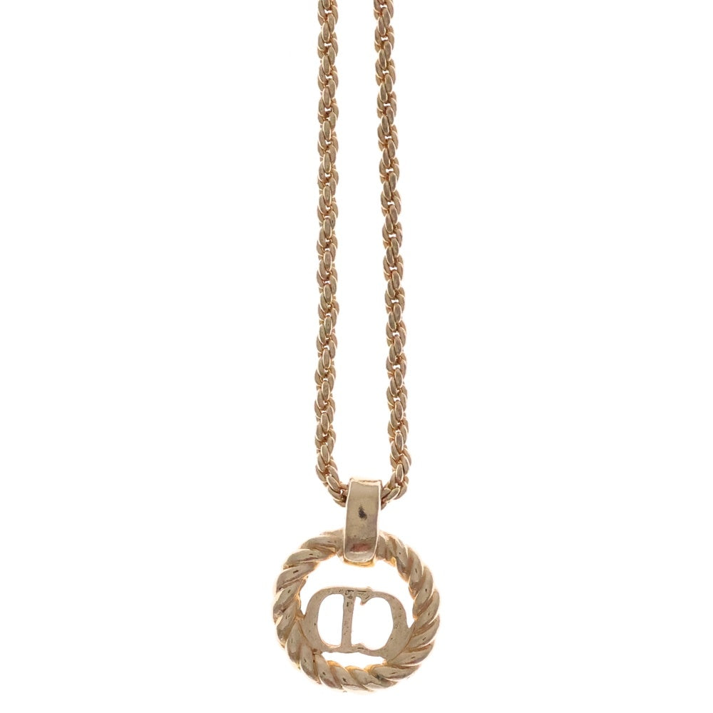 美品✨クリスチャンディオール　CDロゴ　ネックレス　ゴールド　スイング　チェーン Christian Dior(クリスチャンディオール) CDロゴ ラウンド ネックレス
