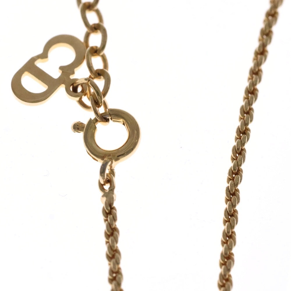 Christian Dior(クリスチャンディオール) CDロゴ ラウンド ネックレス ペンダント チェーン ゴールド GP