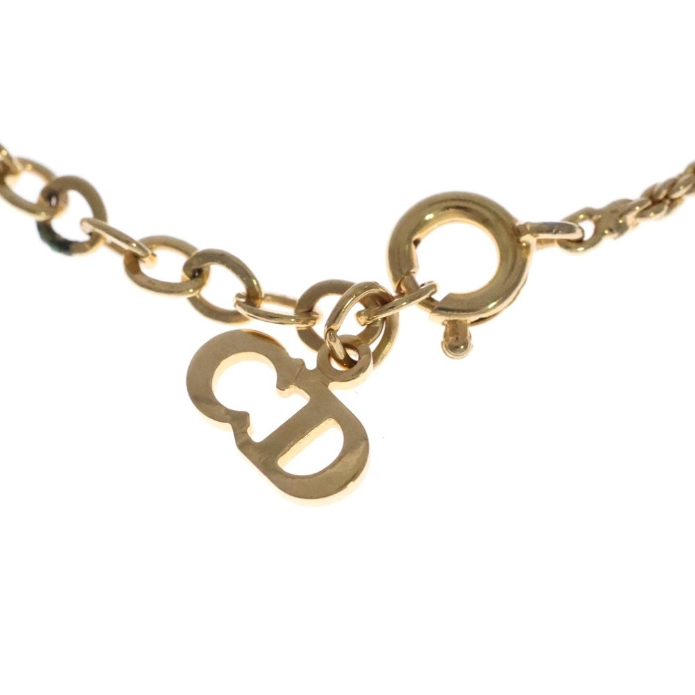 Christian Dior(クリスチャンディオール) CDロゴ ラウンド ネックレス ペンダント チェーン ゴールド GP