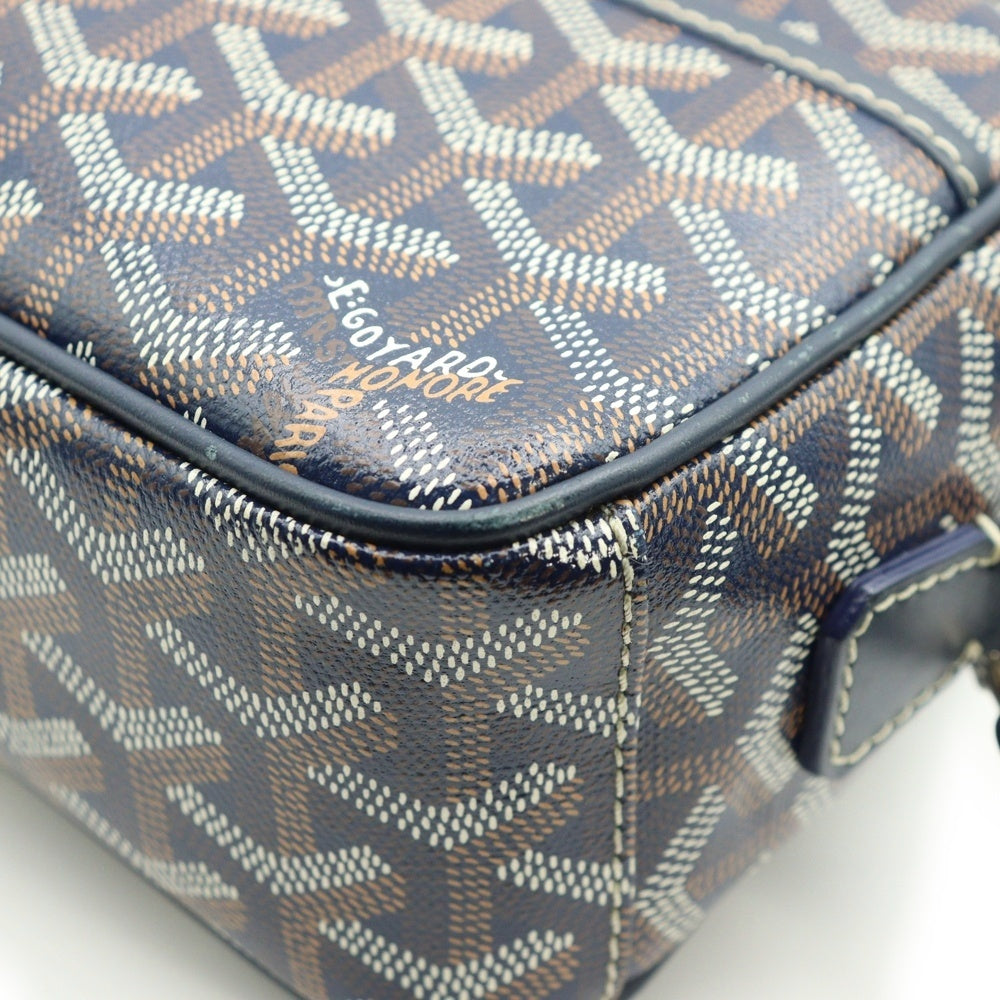 GOYARD(ゴヤール) カップヴェールPM ショルダーバッグ ミニバッグ ネイビー PVC×レザー シルバー金具