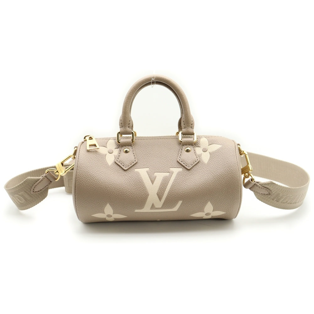 LOUIS VUITTON(ルイヴィトン) アンプラント パピヨンBB トゥルティエール 2WAYバッグ ハンドバッグ ミニバッグ ショルダーバッグ ベージュ×アイボリー レザー M46031 ゴールド金具