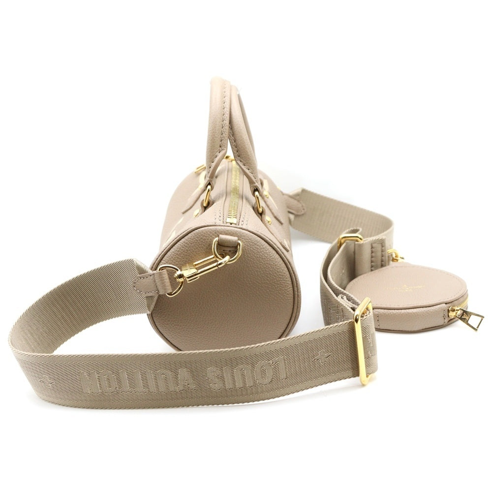 LOUIS VUITTON(ルイヴィトン) アンプラント パピヨンBB トゥルティエール 2WAYバッグ ハンドバッグ ミニバッグ ショルダーバッグ ベージュ×アイボリー レザー M46031 ゴールド金具