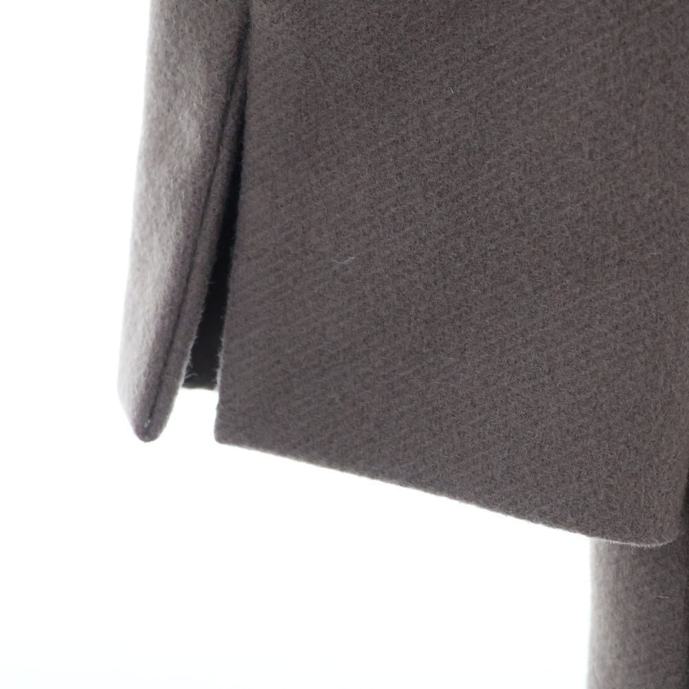 HERNO(ヘルノ) ウール切り替え スタンドカラー ジップアップ ダウン ロング ジャケット コート ベージュ レディース PI0684D-39601-2700