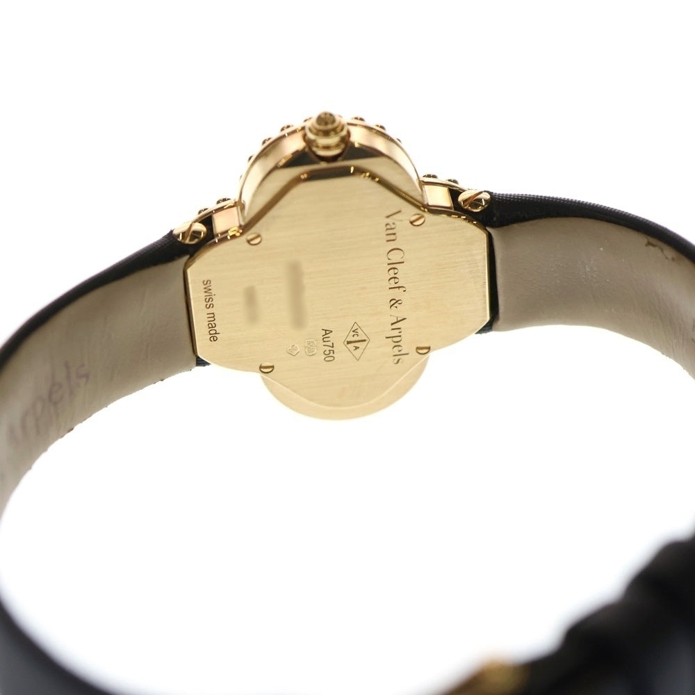 Van Cleef & Arpels(ヴァンクリーフアンドアーペル) アルハンブラ スモール モデル ウォッチ オニキス文字盤 YG/QZ イエローゴールド K18 VCARD21900