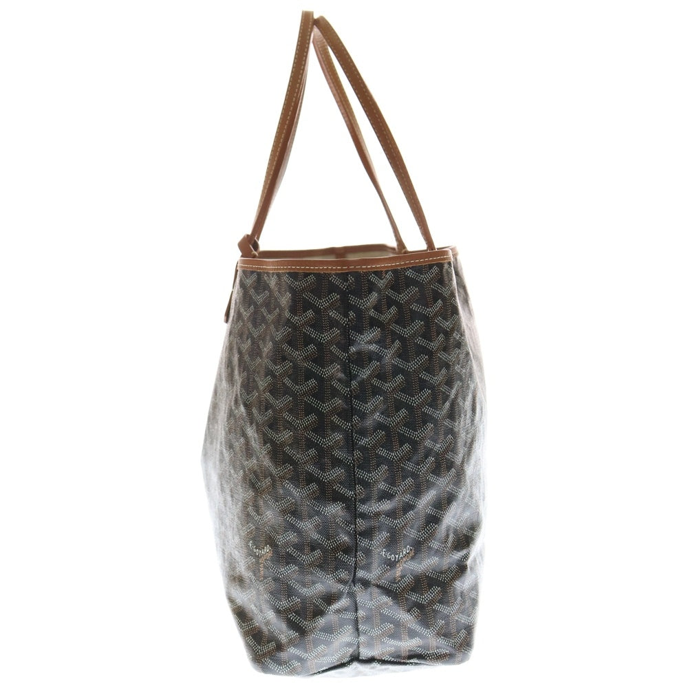 GOYARD(ゴヤール) サンルイPM ポーチ付レザートートバッグ ブラック/ブラウン