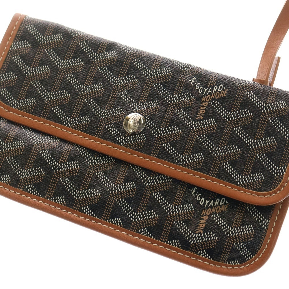 GOYARD(ゴヤール) サンルイPM ポーチ付レザートートバッグ ブラック/ブラウン