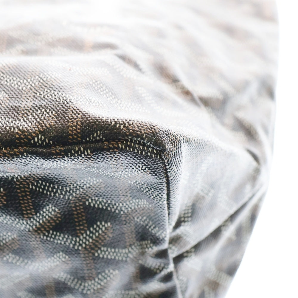 GOYARD(ゴヤール) サンルイPM ポーチ付レザートートバッグ ブラック/ブラウン