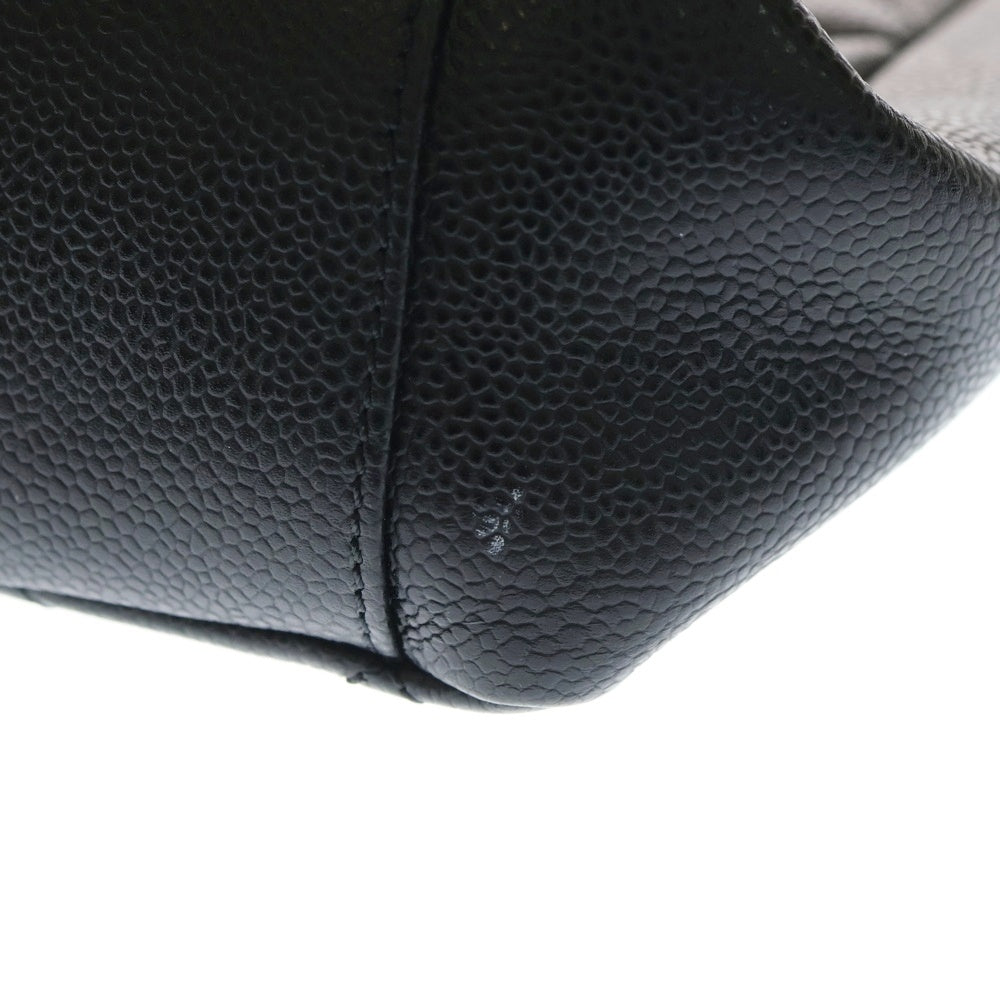 CHANEL(シャネル) GST ココマーク マトラッセ キャビアスキン レザーチェーントートバッグ ブラック SV金具 A50995