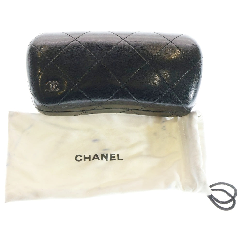 CHANEL(シャネル) ココマーク ツーブリッジ ティアドロップフレーム カラーレンズ サングラス メガネ 眼鏡 アイウェア シルバー/ブラック c124/3C
