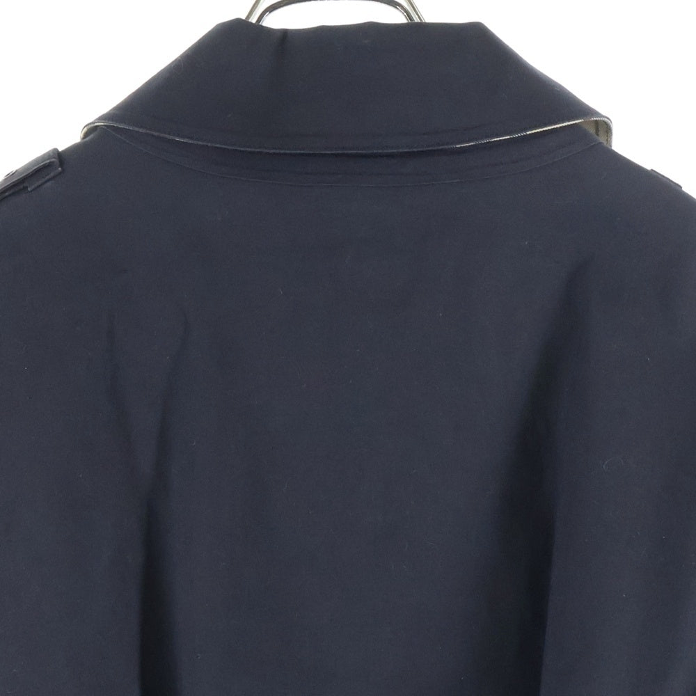 BURBERRY LONDON(バーバリーロンドン) 裏地ノバチェック 比翼ボタン コットン トレンチ ロング コート ブラック/ベージュ