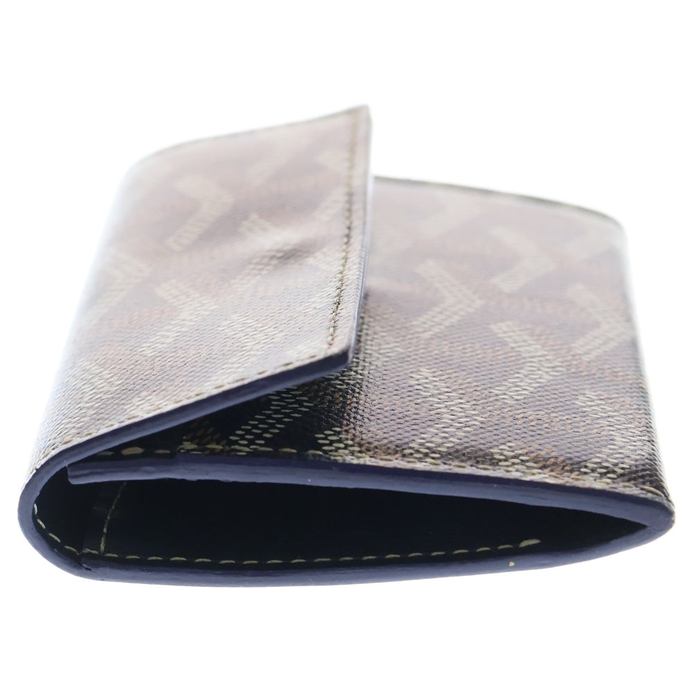GOYARD(ゴヤール) マリニー コインケース 三つ折り財布 コンパクトウォレット ネイビー PVC シルバー金具