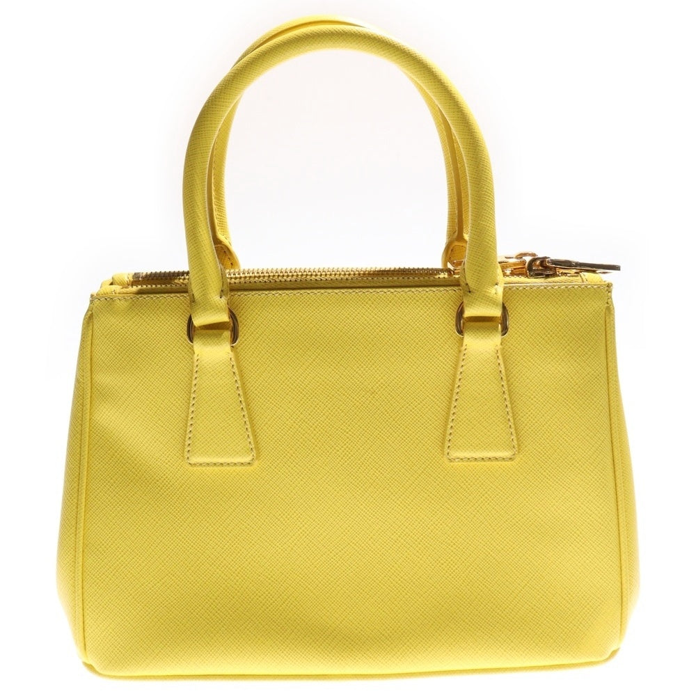 PRADA(プラダ) サフィアーノ 2WAYショルダーバッグ ハンドバッグ イエロー レザー BN2896 ゴールド金具