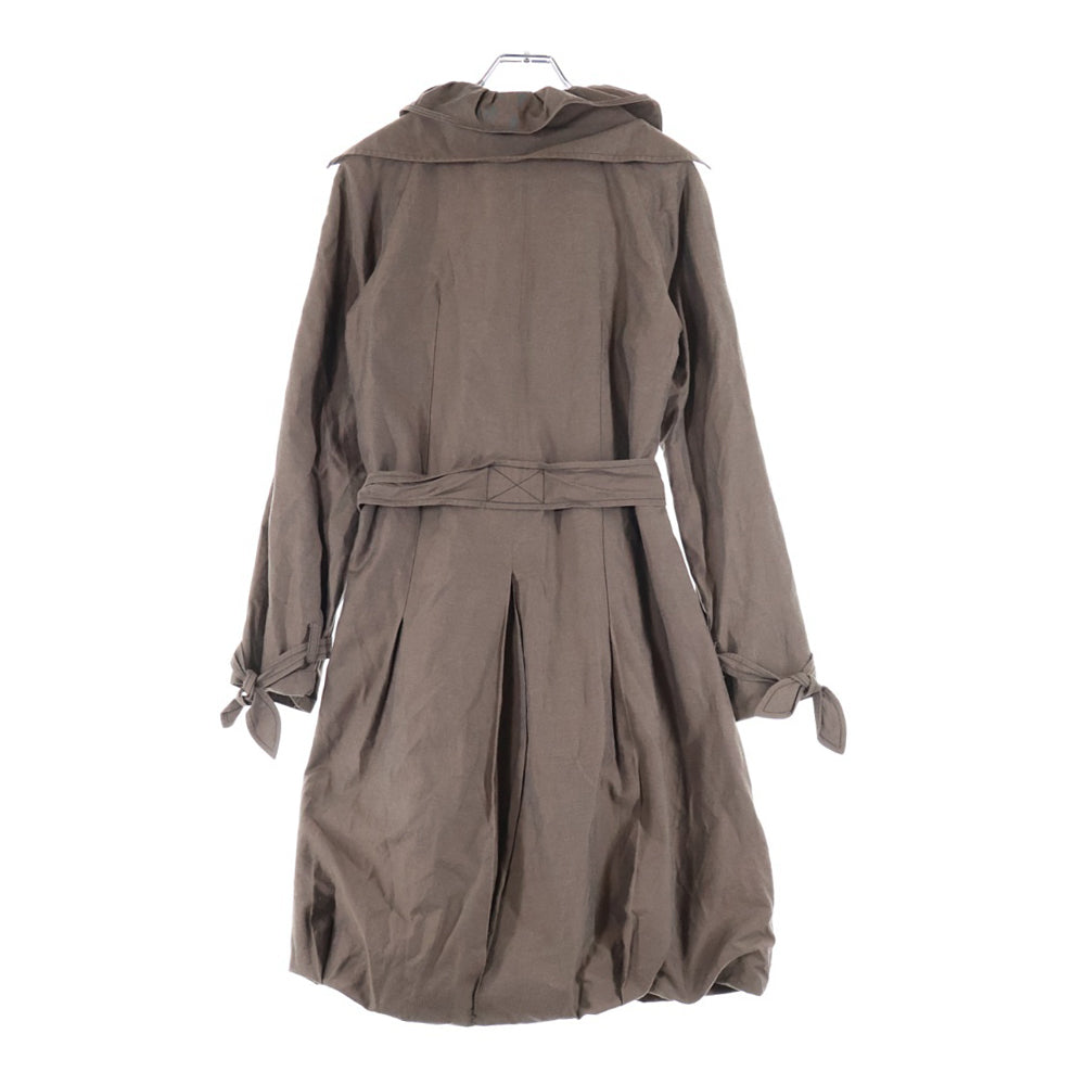 MONCLER(モンクレール) ギャザーカラー コットン チェスターコート ブラウン レディース 47100 00 54015