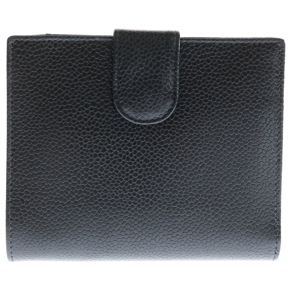 CHANEL(シャネル) ココマーク 二つ折り財布 ブラック キャビアスキン