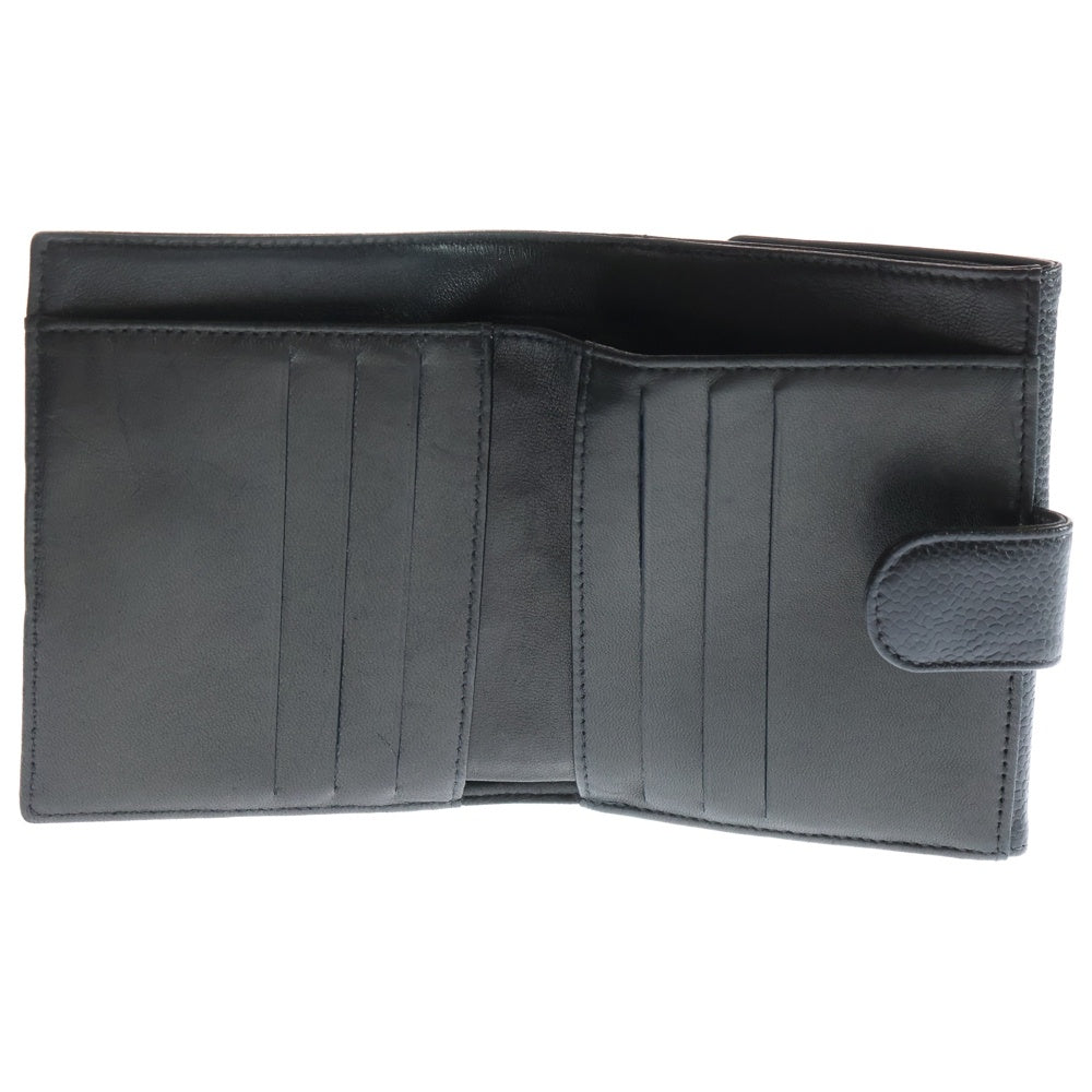 CHANEL(シャネル) ココマーク 二つ折り財布 ブラック キャビアスキン