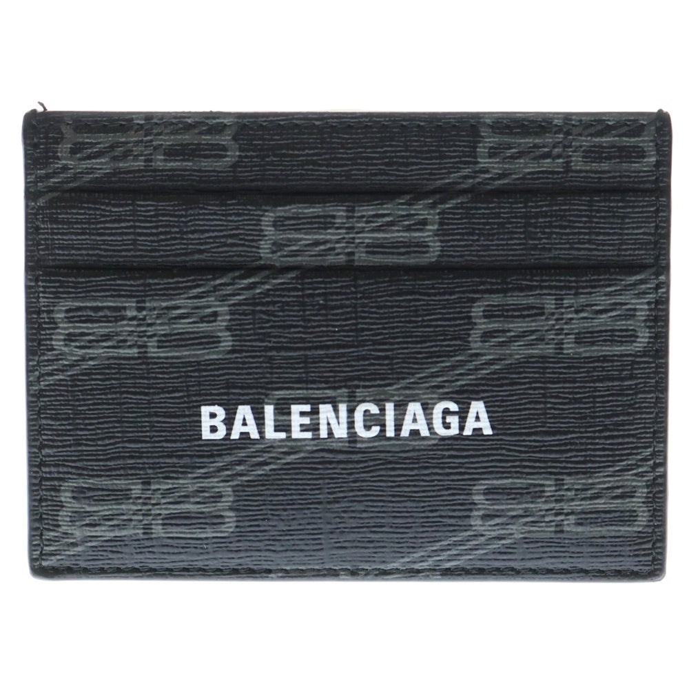 BALENCIAGA(バレンシアガ) ロゴ カードケース フラグメントケース カードケース 名刺入れ ブラック レザー