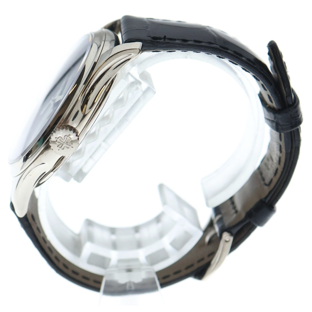 PATEK PHILIPPE(パテックフィリップ) 5527G-010 Calatrava Tiffany&Co. カラトラバ ティファニー ダブルネーム 黒文字盤 SS×革/AT 自動巻き