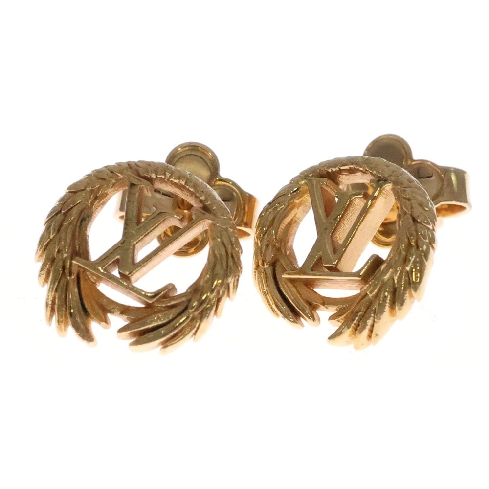 LOUIS VUITTON(ルイヴィトン) ブックルドレイユ・プュッスLV エンジェル スタッドピアス GP M64293 ゴールド