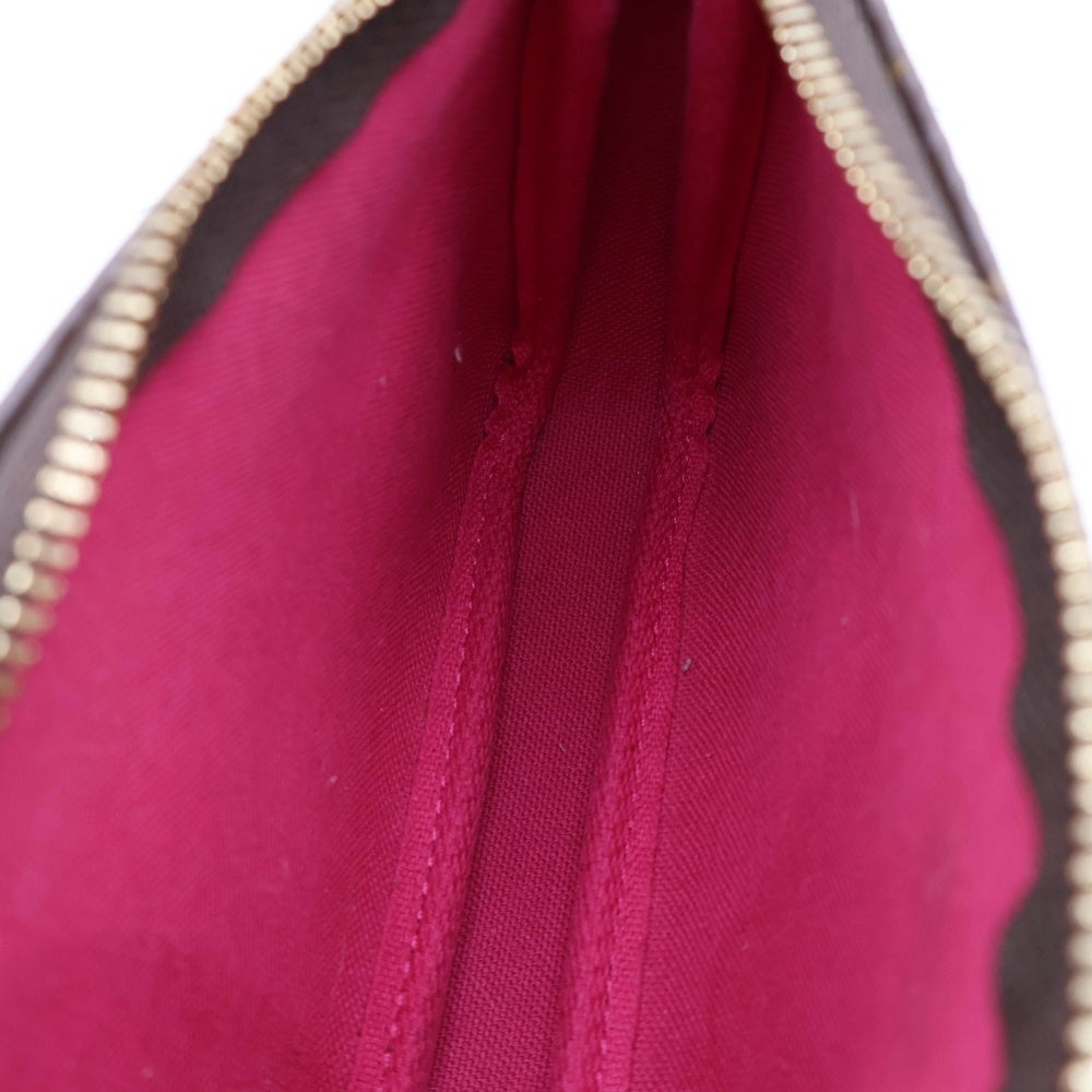 LOUIS VUITTON(ルイヴィトン) ミニポシェット アクセソワール ヴィヴィエンヌ ホリデー ポーチ 小物入れ ミニチェーンバッグ ブラウン×ピンク M69752 ゴールド金具 レディース