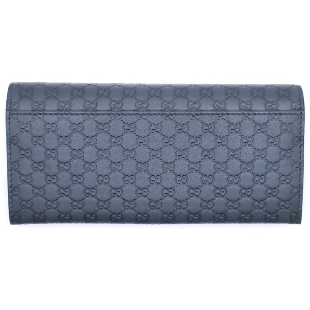 GUCCI(グッチ) GGシマ ラウンドファスナー長財布 ロングウォレット カードケース グレー レザー レディース