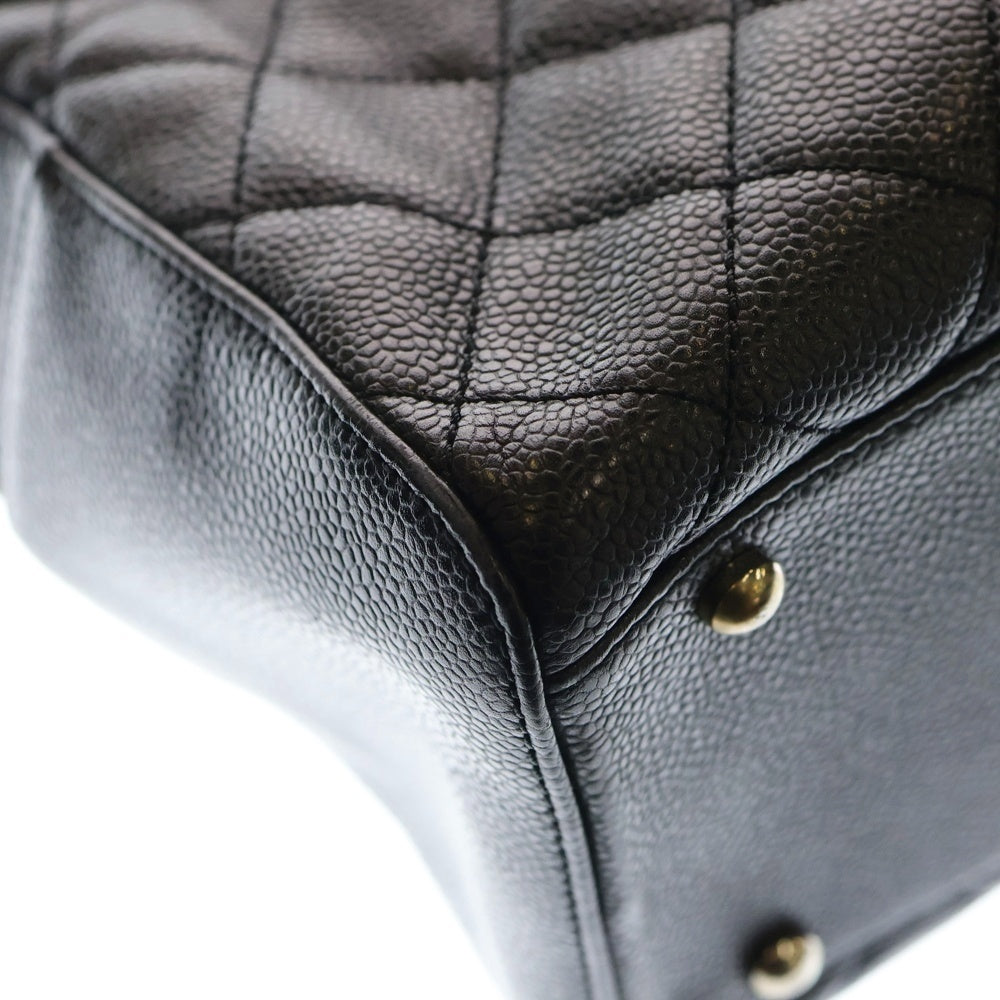 CHANEL(シャネル) マトラッセ ミニボストンバッグ ブラック キャビアスキン シルバー金具