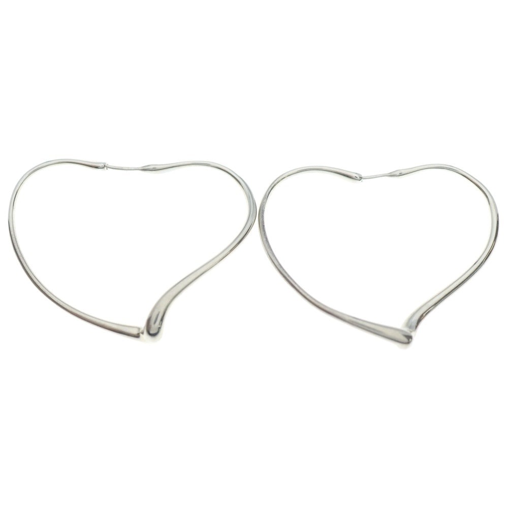 【極美品】ティファニー ピアス ハート フープ ミディアム Ag925 TIFFANY & Co.(ティファニー) オープンハート フープ ミディアム