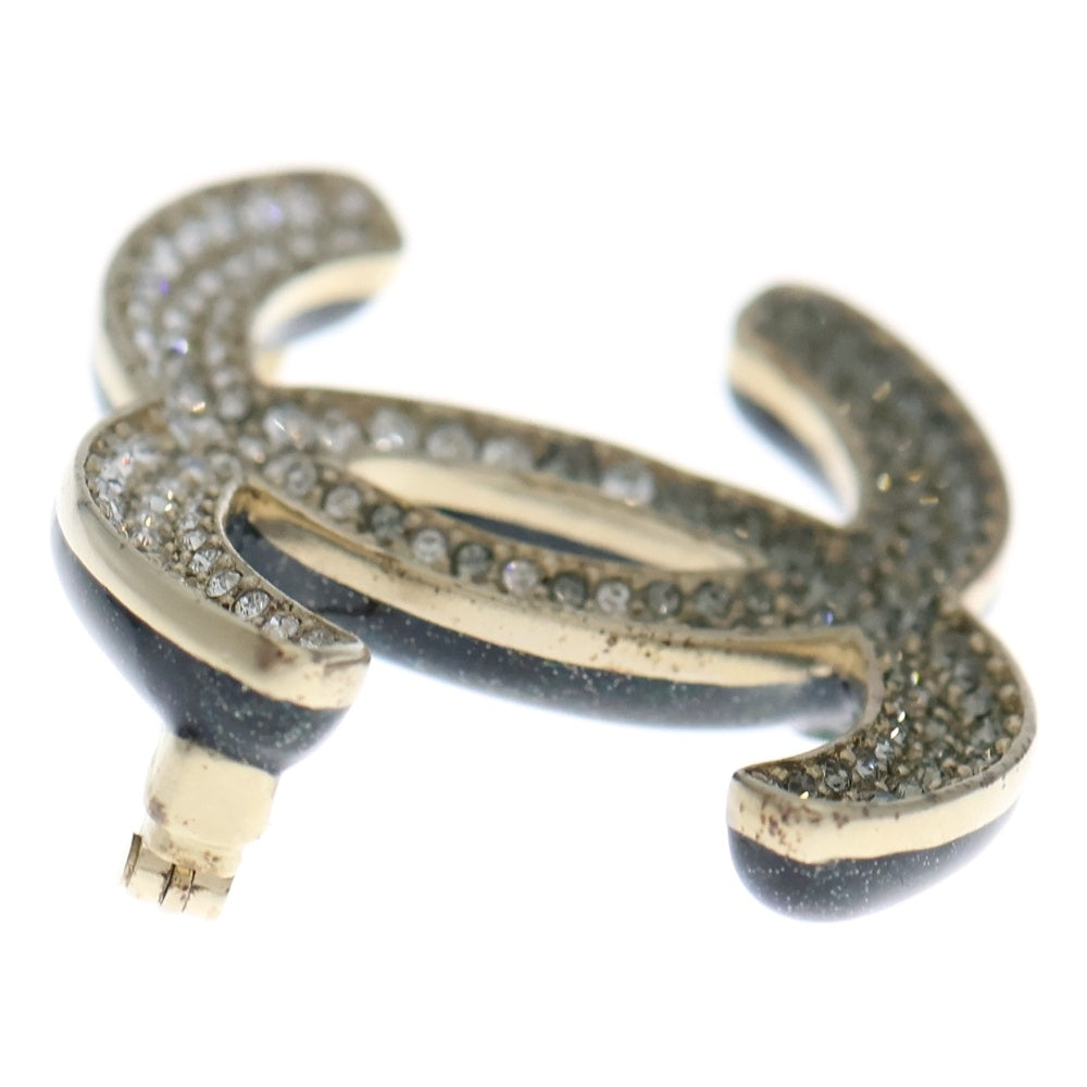 CHANEL(シャネル) ココマーク ラインストーンブローチ ゴールド GP