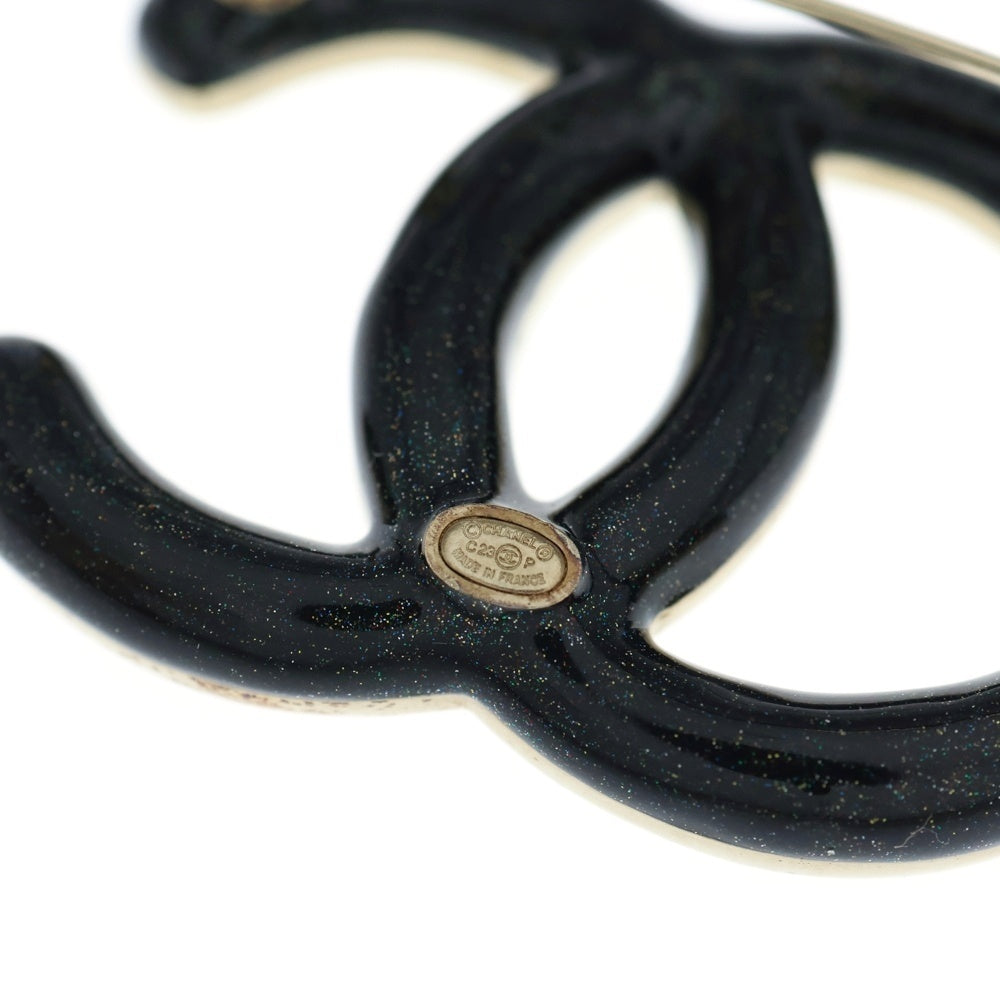 CHANEL(シャネル) ココマーク ラインストーンブローチ ゴールド GP レディース