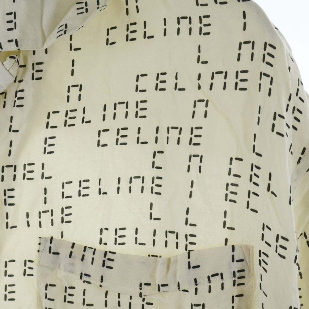 CELINE(セリーヌ) 22AW Desital Print Loose-Fit Hawaiian Shirt デジタルロゴ 総柄プリント ルーズフィット レーヨン ハワイアン アロハ オープンカラー 半袖シャツ 2C517977N