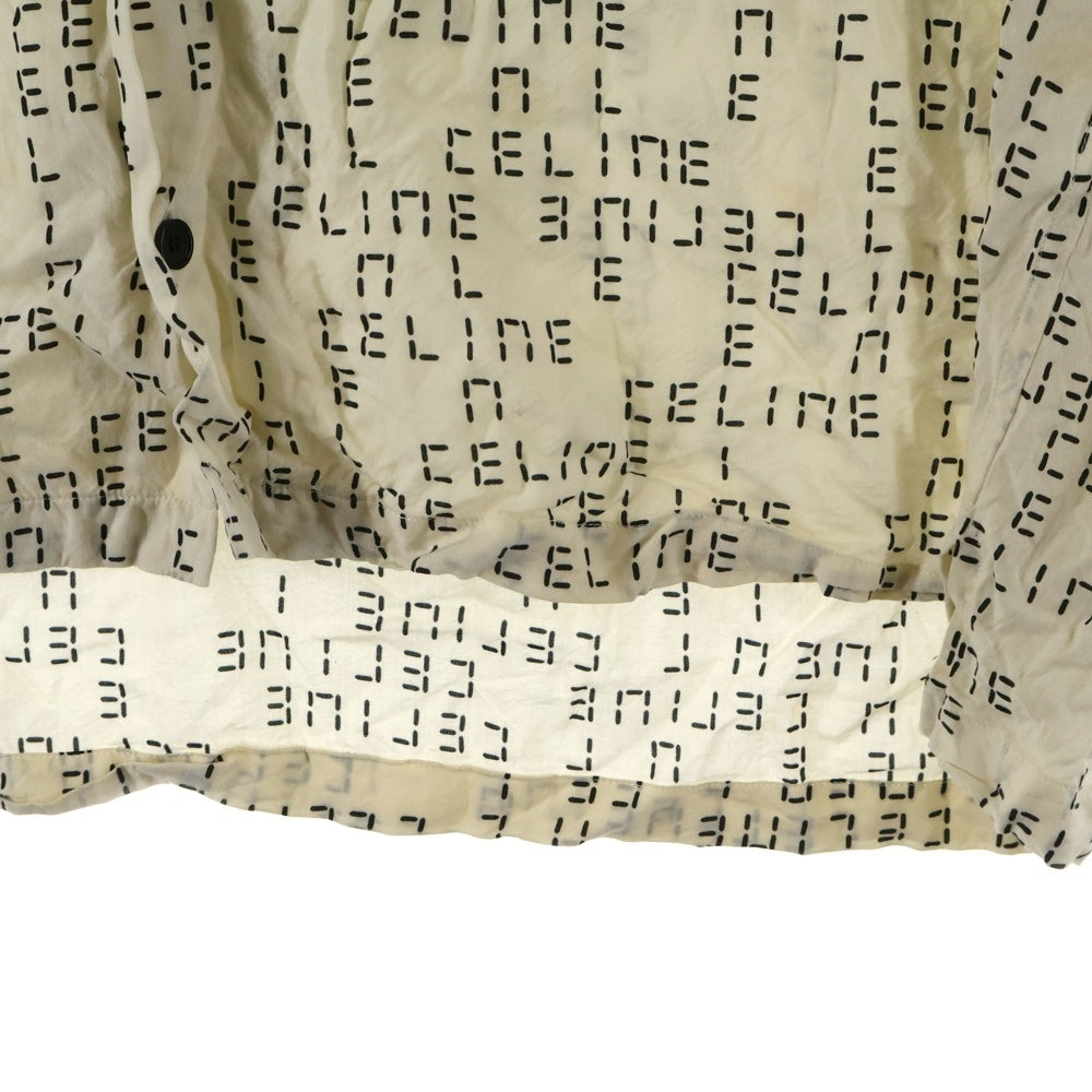 CELINE(セリーヌ) 22AW Desital Print Loose-Fit Hawaiian Shirt デジタルロゴ 総柄プリント ルーズフィット レーヨン ハワイアン アロハ オープンカラー 半袖シャツ 2C517977N