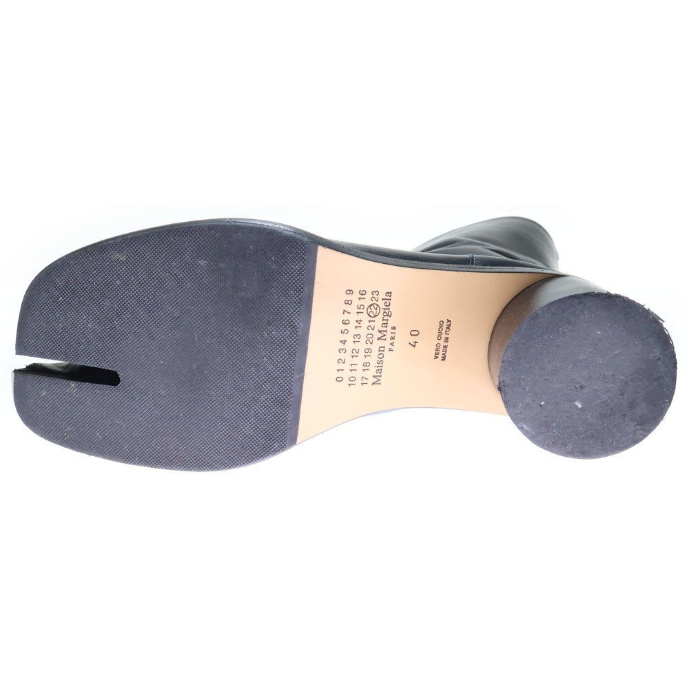 Maison Margiela(メゾンマルジェラ) Tabi タビ レザー ヒール ハイカット ショートブーツ ブラック S57WU0132