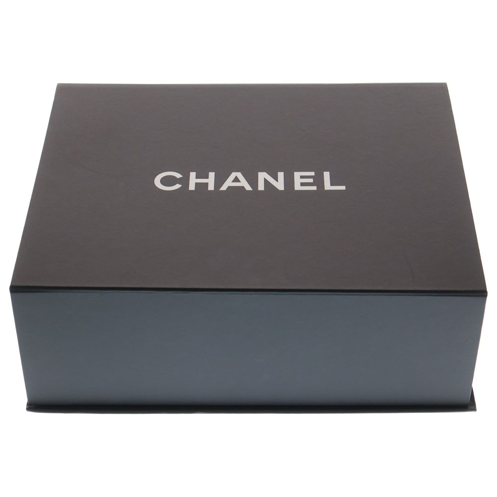 CHANEL(シャネル) ドーヴィル ココマーク ラフィア Wチェーンショルダーバッグ グレー SV金具