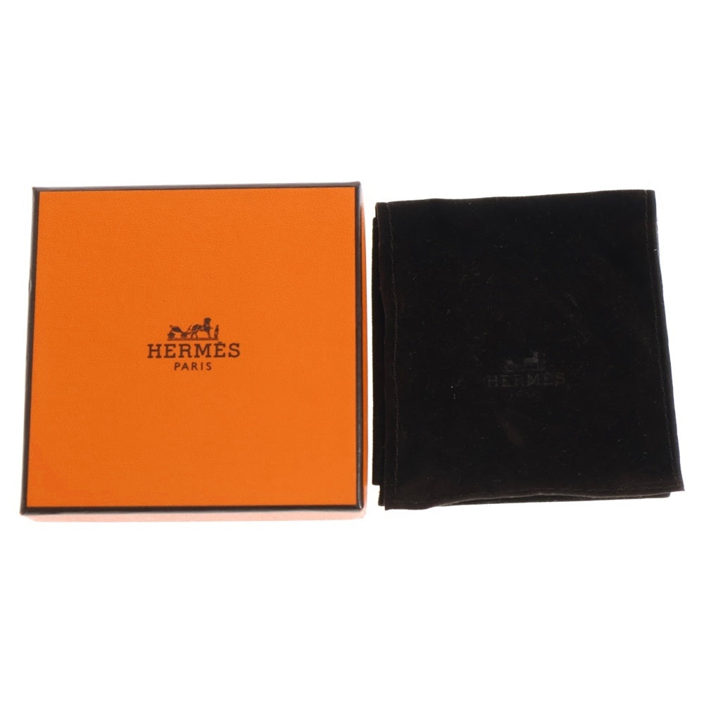 HERMES(エルメス) ビーアピ ドゥブルトゥール レザーブレスレット ブラック SV金具 C刻印