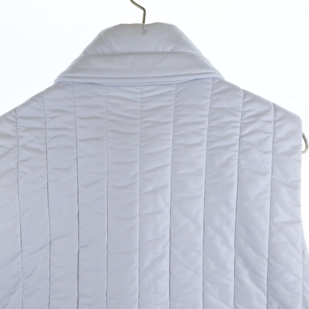 CHANEL(シャネル) 04AW ココマーク エンボスロゴ ジップアップ ノースリーブ ダウンベスト グレー レディース P24096V15285