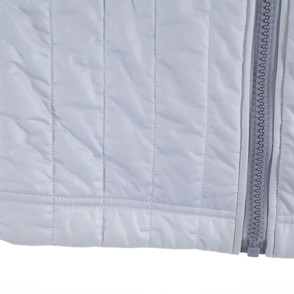 CHANEL(シャネル) 04AW ココマーク エンボスロゴ ジップアップ ノースリーブ ダウンベスト グレー レディース P24096V15285