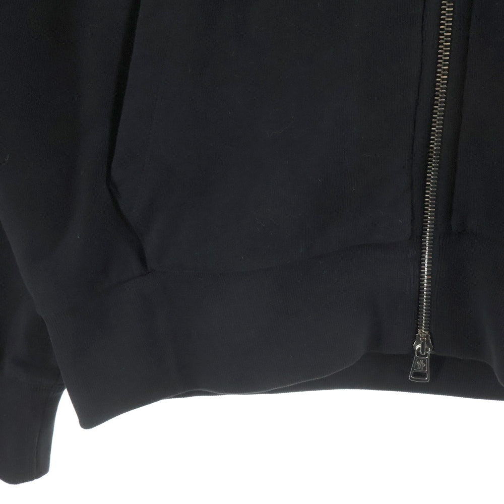 MONCLER(モンクレール) FELPA CON CAPPUCCIO ロゴ刺繍ジップアップパーカー ブラック I10918G00006 89A1B レディース