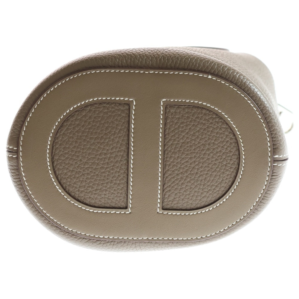 HERMES(エルメス) インザループ18 トリヨンクレマンス エトゥープ レザー ハンドバッグ シルバー金具 ブラウン B刻印 レディース