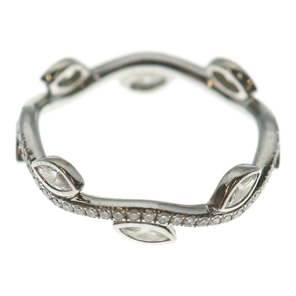 NO BRAND(ノーブランド) メレ リーフ ダイヤリング 指輪 Pt950 プラチナ レディース